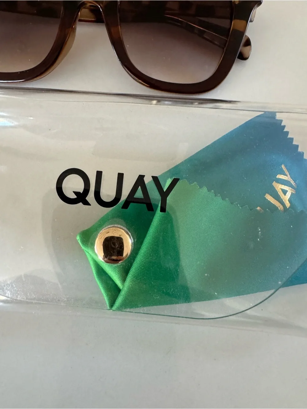Quay Australia Tortoise Shell Sunglasses with Brown Gradient Lenses